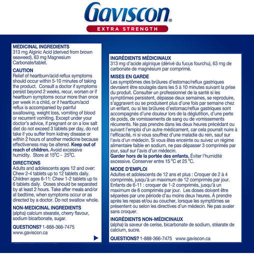 Gaviscon Extra Strength  - 60 Tablets