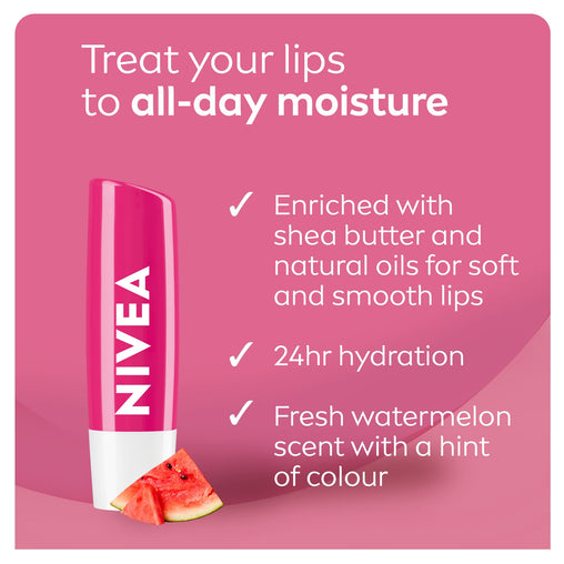 Nivea Watermelon Shine Lip Balm Duo – 2 × 4.8 g