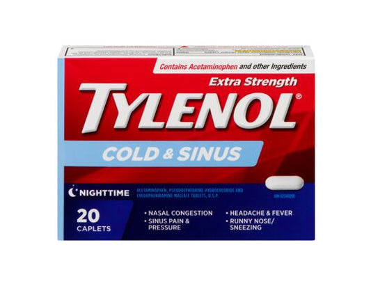 Tylenol Cold & Sinus Nighttime 20 Caplets