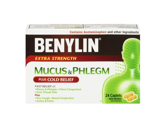 Benylin Mucus & Phlegm Relief – 24 Caplets