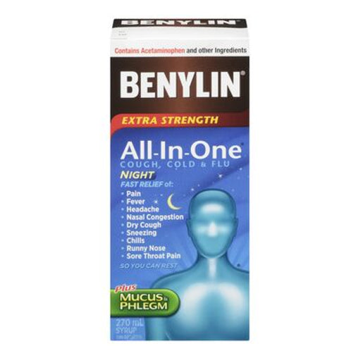 Benylin All-in-One Night Cold & Flu Relief Syrup - 270ml