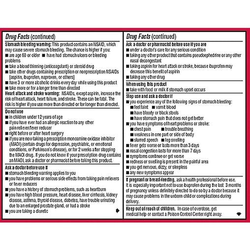 Advil Cold & Sinus Non-Drowsy – 40 Caplets