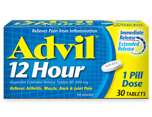 Advil 12 Hour 600mg Extended-Release Tablets – 30 Count