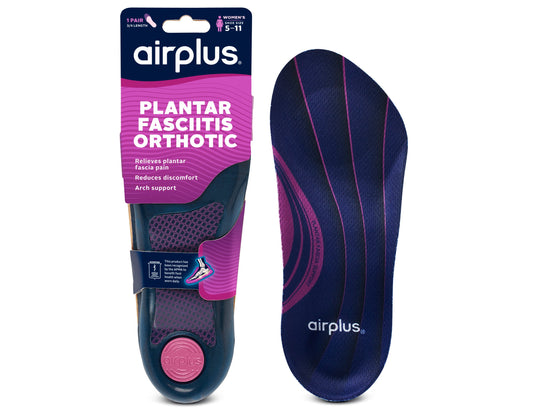 Airplus Plantar Fascia Orthotic Insoles for Women, Sizes 5–11 - 1 Pair product packaging