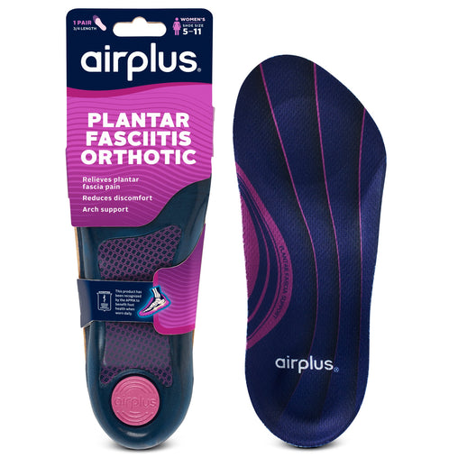 Airplus Plantar Fascia Orthotic Insoles for Women, Sizes 5–11 - 1 Pair product packaging