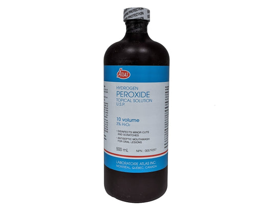 Atlas Hydrogen Peroxide 3% 10 Volume - 500 mL