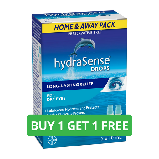 HydraSense Dry Eye Drops Twin Pack (2 x 10 mL)