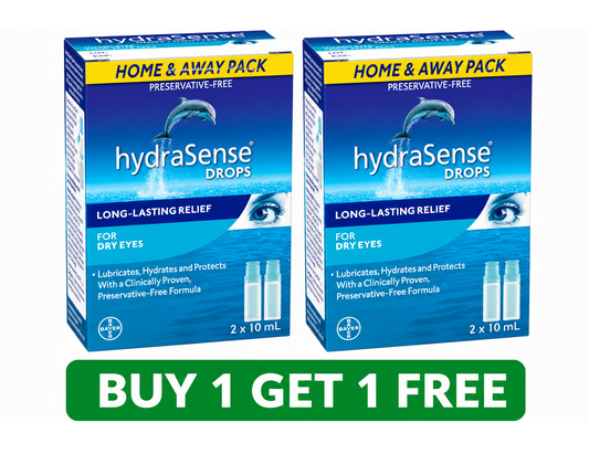 BOGO: HydraSense Dry Eye Drops Twin Pack - 2 x 10 mL (2-Pack, Total: 4 x 10 mL)
