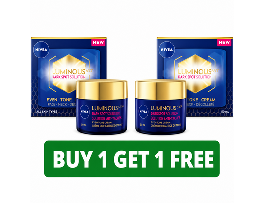Nivea Luminous630 Dark Spot Solution Even Tone Cream - 50 mL (2-Pack, Total: 100 mL)