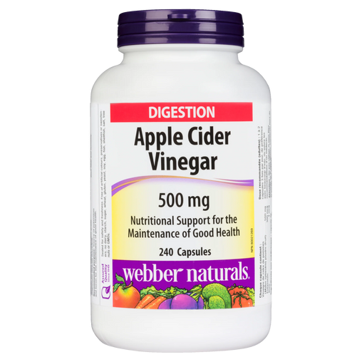 Webber Naturals Apple Cider Vinegar 500 mg, 240 Capsules