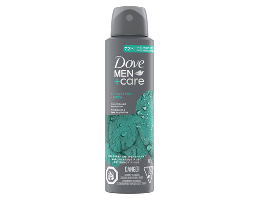 Dove Men+Care 0% Aluminum Deodorant Spray Eucalyptus + Birch – 113g