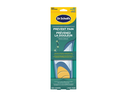 Dr. Scholl's Prevent Pain Protective Insoles for Men, Sizes 8–14 - 1 Pair product packaging