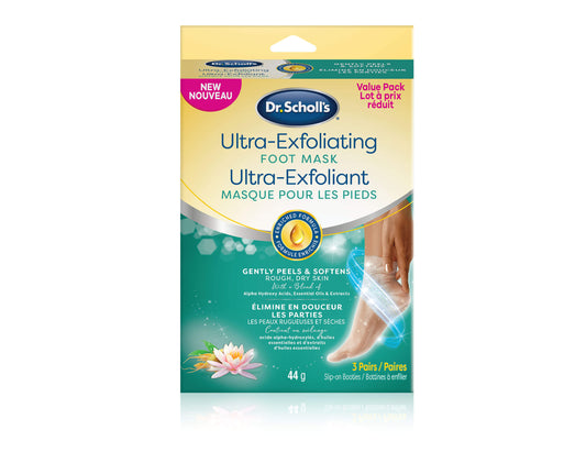 Dr. Scholl's Ultra Exfoliating Foot Masks - 3 Pairs product packaging