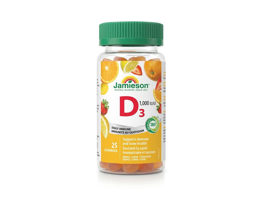 Travel Size Jamieson Vitamin D3 1,000 IU - 25 Gummies