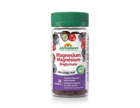 Travel Size Jamieson Magnesium Bisglycinate 20mg  - 20 Gummies