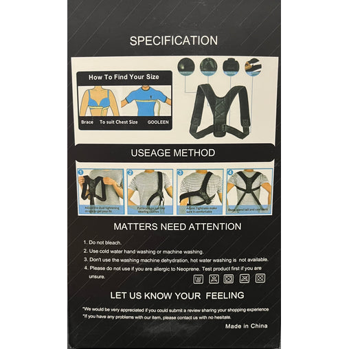 Posture Corrector Brace for Back, Neck & Shoulder Support