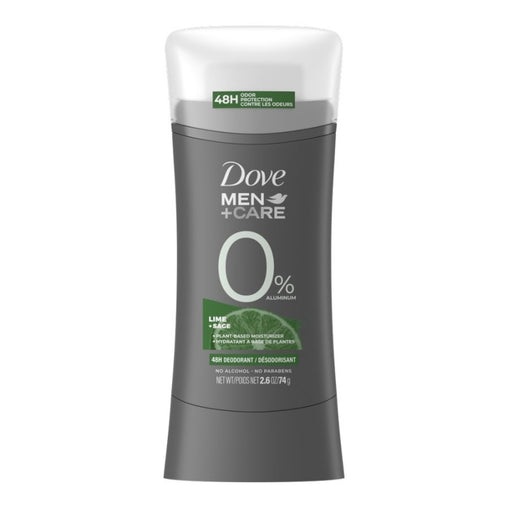Dove Men+Care 0% Aluminum Deodorant Lime + Sage, 74g