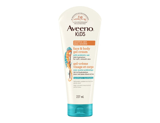 Aveeno Kids Face & Body Gel Cream, 227 mL