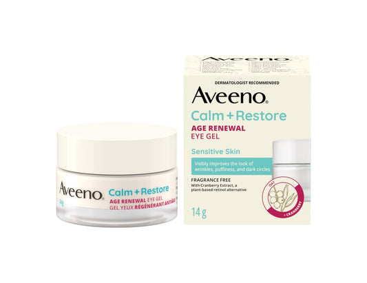 Aveeno Calm + Restore Age Renewal Eye Gel - 14 g product packaging