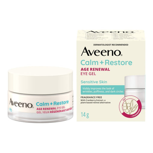 Aveeno Calm + Restore Age Renewal Eye Gel - 14 g product packaging