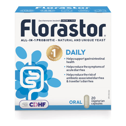 Florastor Daily Probiotic Vegetarian Capsules 20 ct