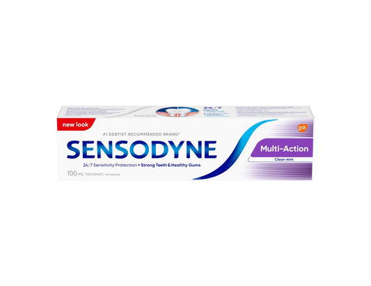 Sensodyne Multi-Action Clean Mint Toothpaste - 100 mL product packaging