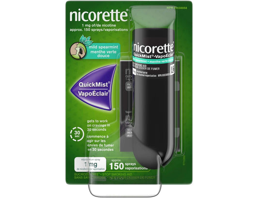Nicorette Nicotine Quickmist Spray, 1mg, Mild Spearmint - 150 Sprays