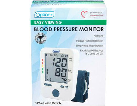 Option+ Easy Viewing Blood Pressure Monitor