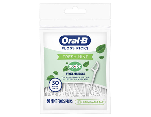 Oral-B Burst of Scope Fresh Mint Floss Picks - 30 Count product image