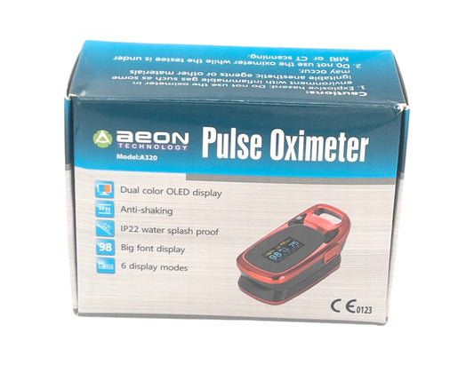 AEON Pulse Oximeter A320 with Dual-Color OLED Display