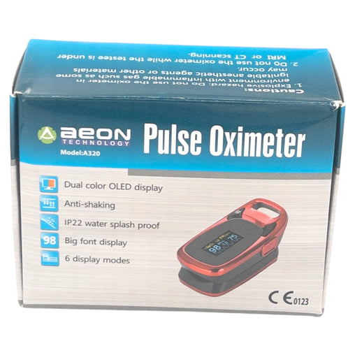 AEON Pulse Oximeter A320 with Dual-Color OLED Display