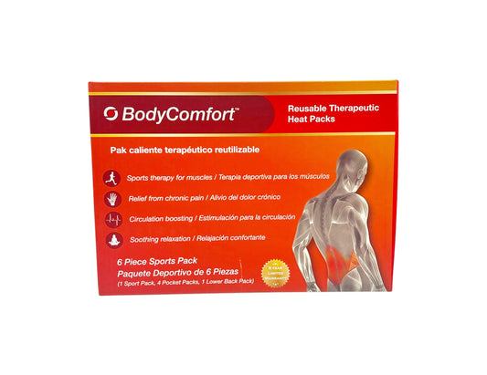 BodyComfort Heat Pack for Muscle, Joint, and Chronic Pain – 6 Piece Sports Pack