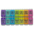 7-Day Pill Box with Separate Morning & Evening Compartments