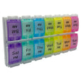 7-Day Pill Box with Separate Morning & Evening Compartments