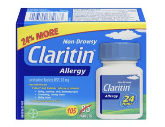Claritin Allergy 24H Non-Drowsy , 10 mg, 105c