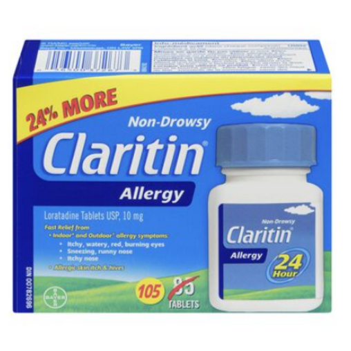 Claritin Allergy 24H Non-Drowsy , 10 mg, 105c