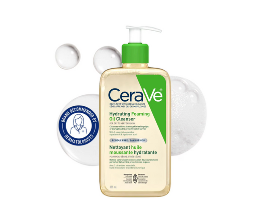 CeraVe Hydrating Foaming Oil Cleanser, for Dry Skin, 355mL