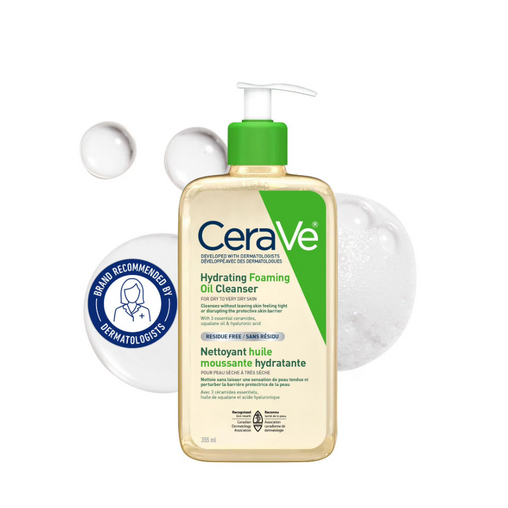 CeraVe Hydrating Foaming Oil Cleanser, for Dry Skin, 355mL