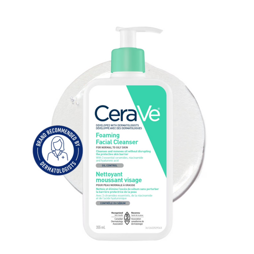 CeraVe Foaming Facial Cleanser, for Normal to Oily Skin, 355mL