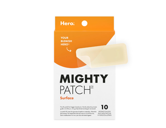 Hero Cosmetics Mighty Patch Surface – Large, Suitable for Sensitive Skin, 10 Count