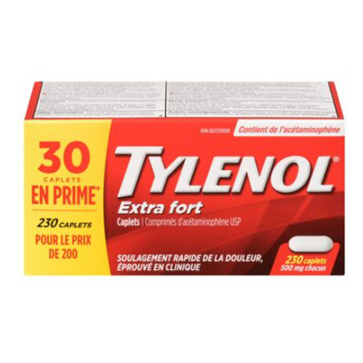 Tylenol Extra Strength 500mg – 230 Caplets