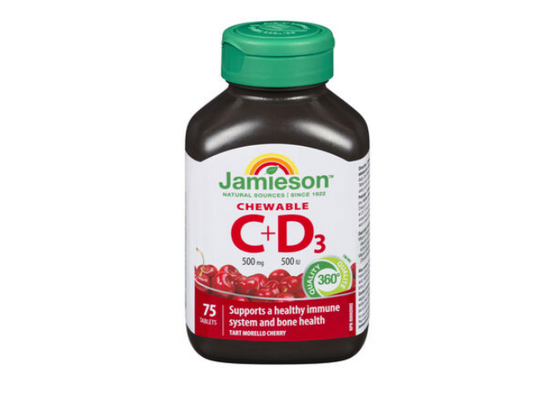 Jamieson C+D Chewable Tablets - 75 Count