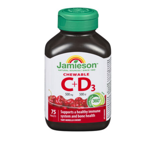 Jamieson C+D Chewable Tablets - 75 Count