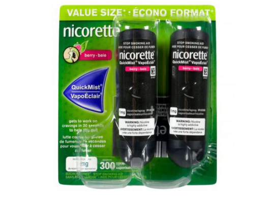 Nicorette Nicotine Quickmist Spray, 1mg, Cool Berry - 300 Sprays