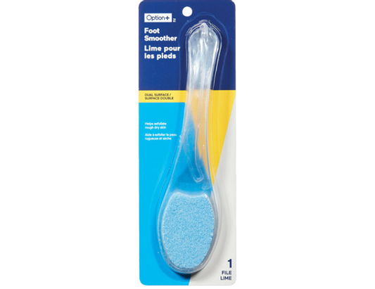 Option+ Dual Surface Foot Smoother, Exfoliating Pedicure Tool - 1 Count