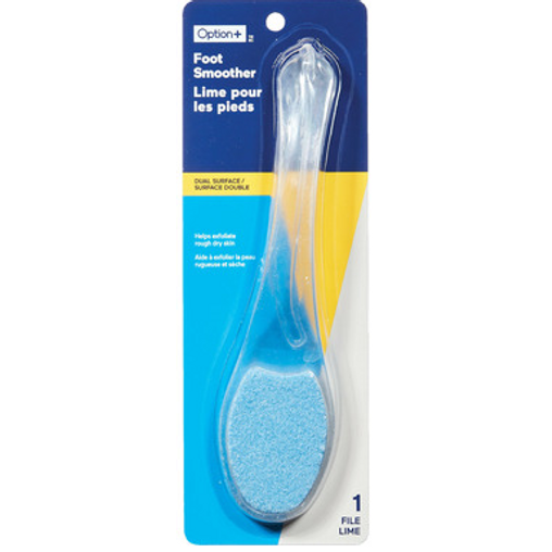 Option+ Dual Surface Foot Smoother, Exfoliating Pedicure Tool - 1 Count