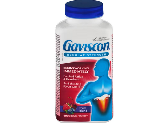 Gaviscon Regular Strength, Fruit Blend - 100 Chewable Foamtabs