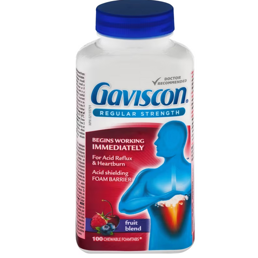 Gaviscon Regular Strength, Fruit Blend - 100 Chewable Foamtabs