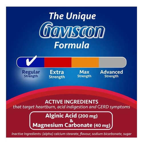 Gaviscon Regular Strength, Fruit Blend - 100 Chewable Foamtabs
