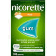 Nicorette 2 mg Nicotine Gum, Fresh Fruit - 105 Pieces